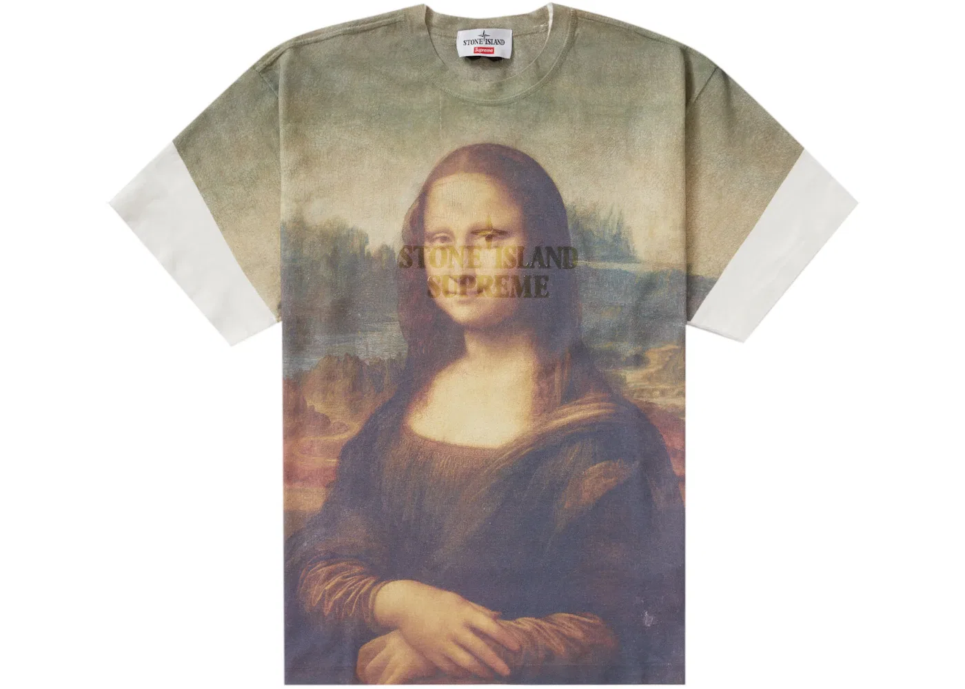 Мужская футболка с принтом Mona Lisa Supreme, Stone Island, Mona Lisa
