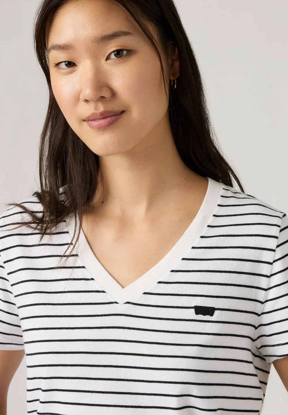 Любимое пальто-бушлат с V-образным вырезом и принтом Levi'S, Golf Course Stripe B - Whites - — фото 3