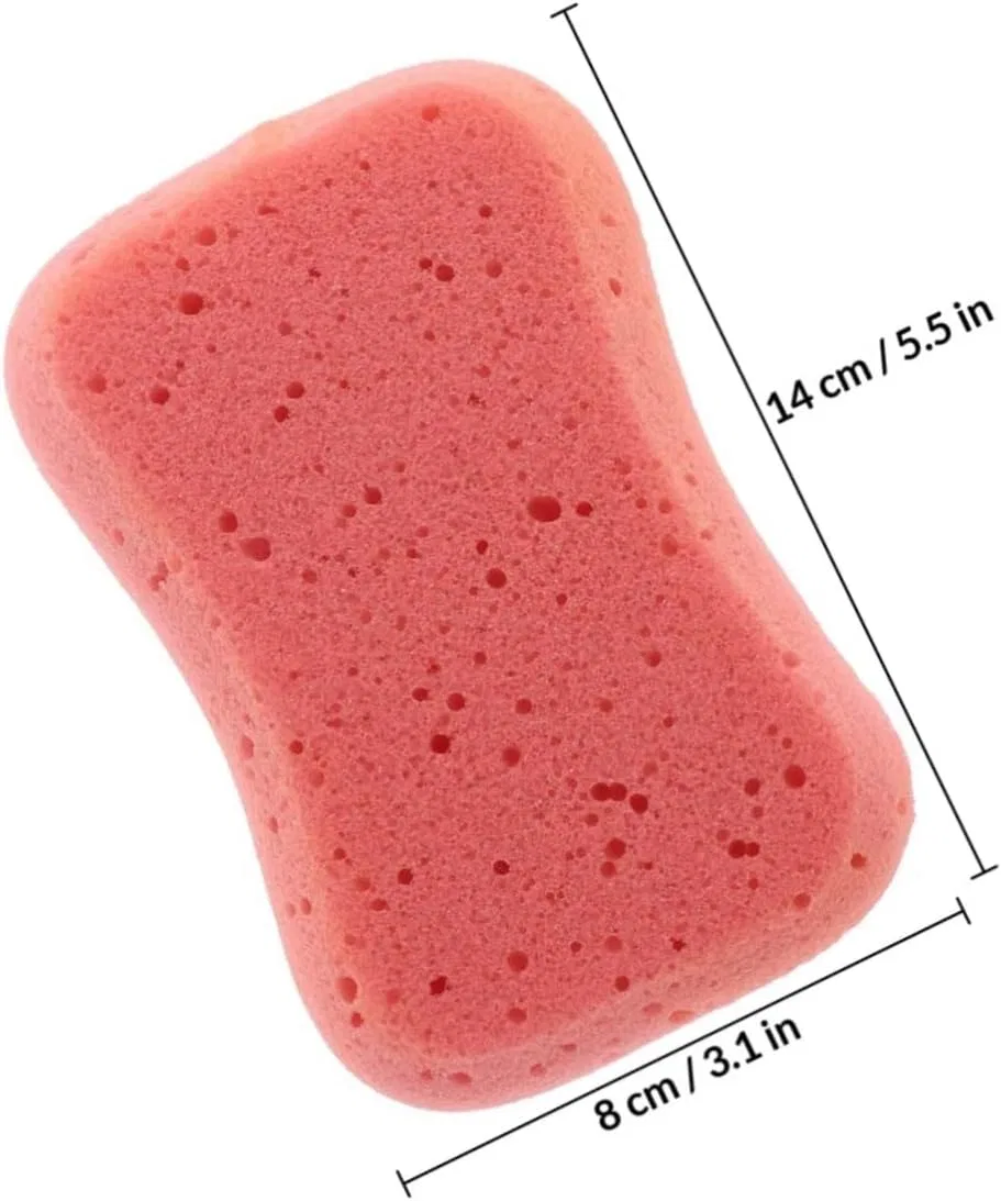 Набор банных мочалок из мягкой губки с пилингом и массажем, 4 шт, GAROZATION, 14x8x6 см — фото 2