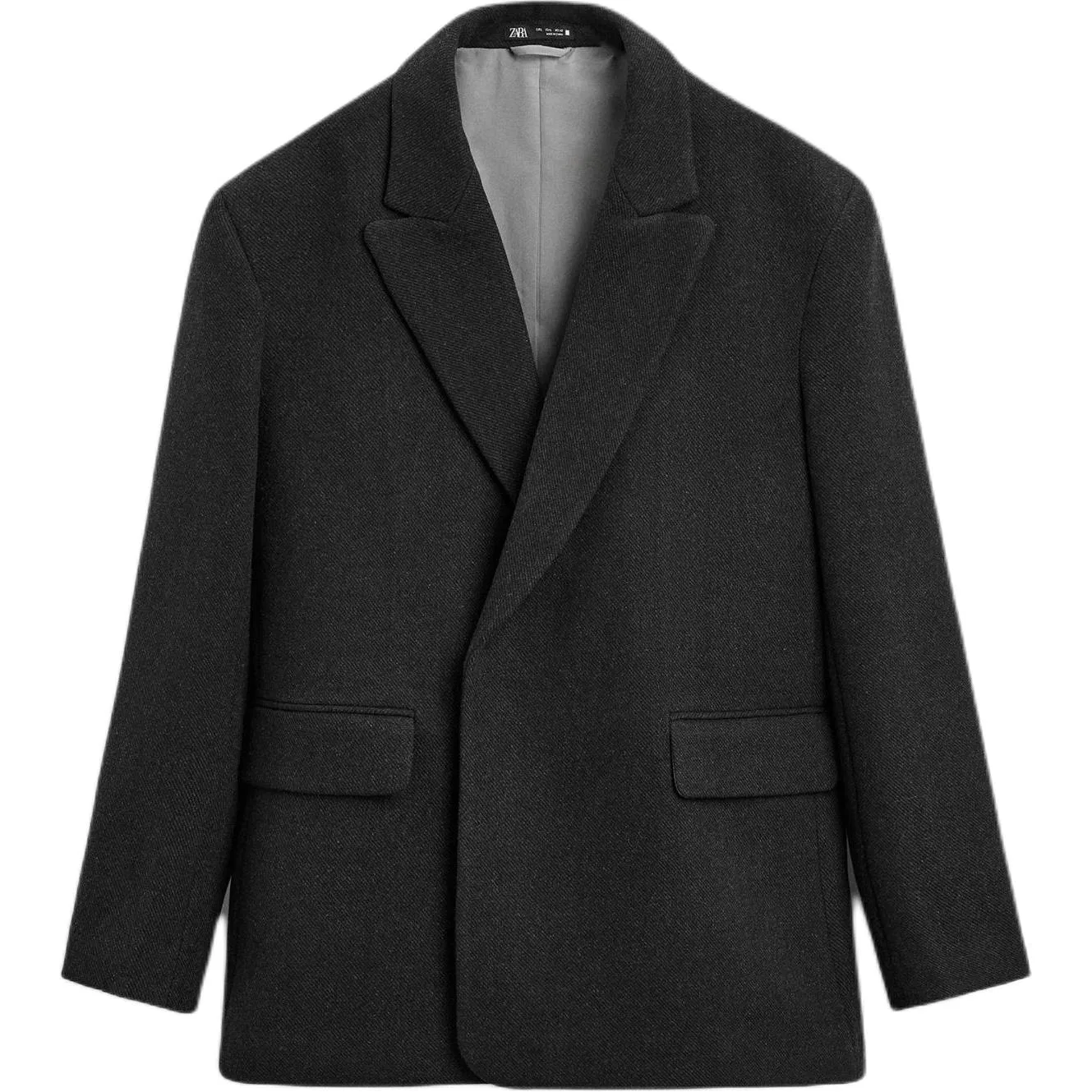 Мужское пальто с лацканами Coal Gray ZARA