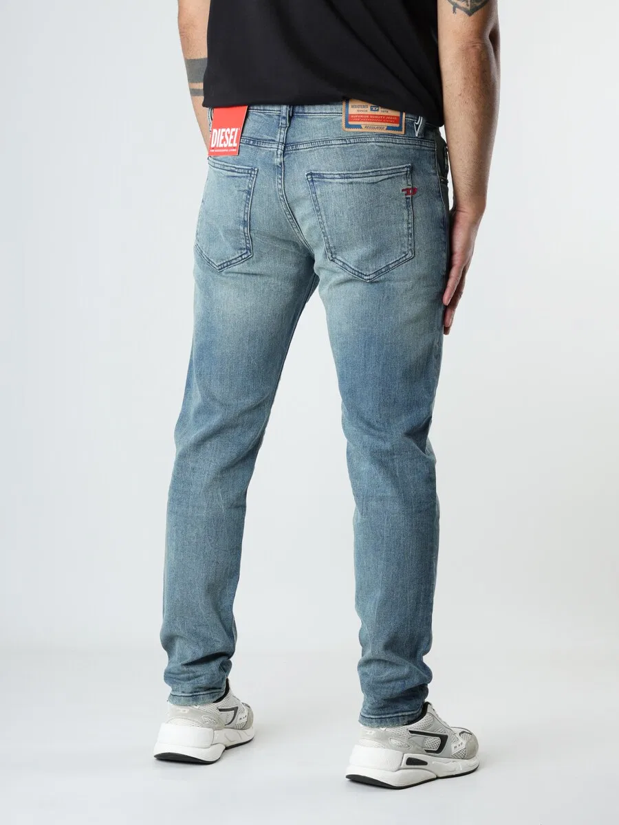 Джинсы DIESEL Slim fit '2019 D-STRUKT' цвета Cyan Blue — фото 4