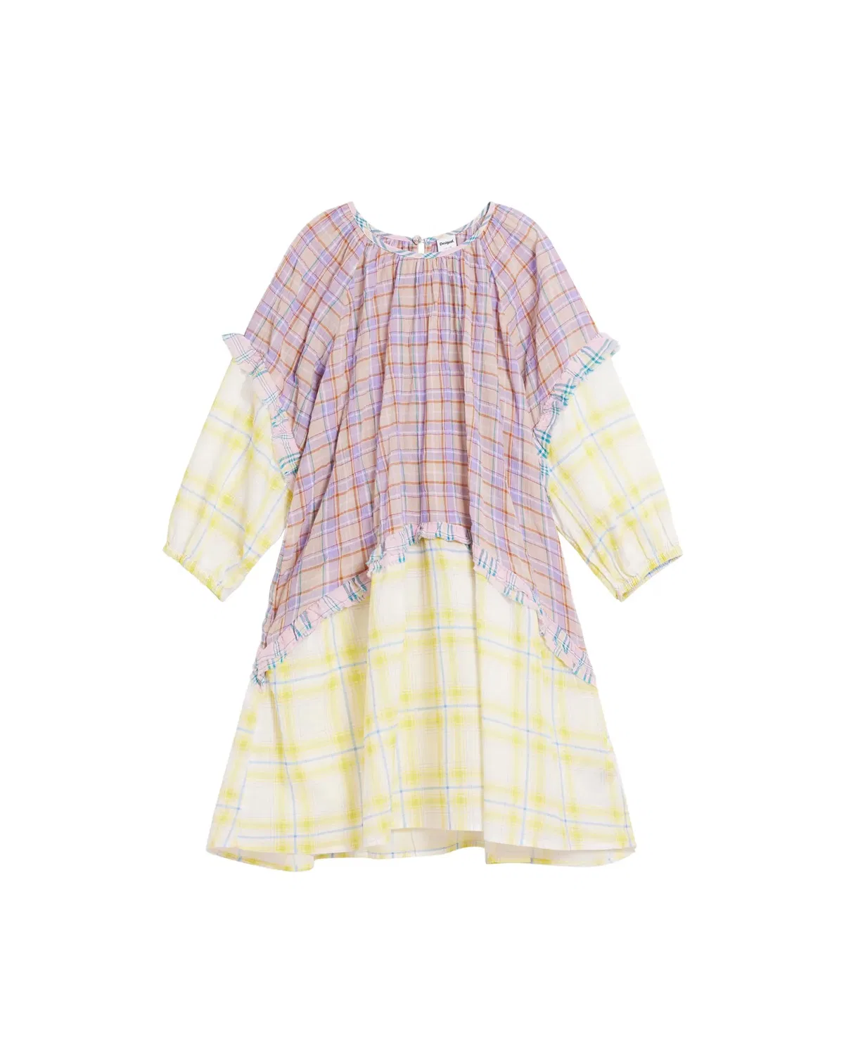 Детское платье для девочек с воланами Yellow Desigual, Amarillo