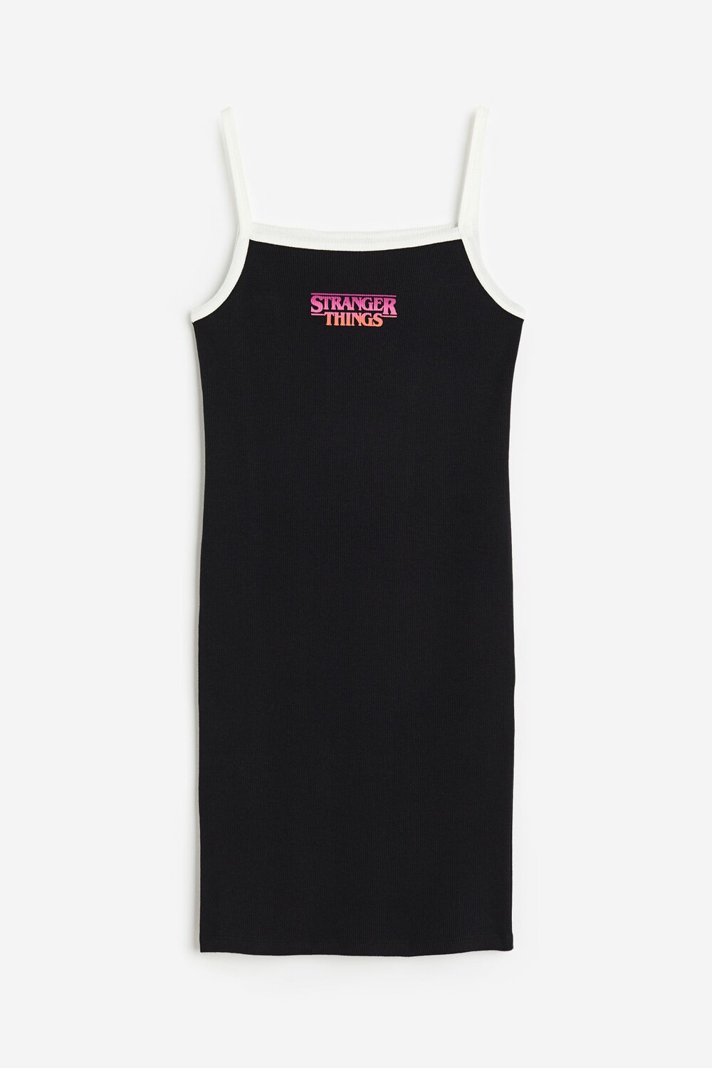 

Платье H&M Stranger Things Printed Ribbed, черный