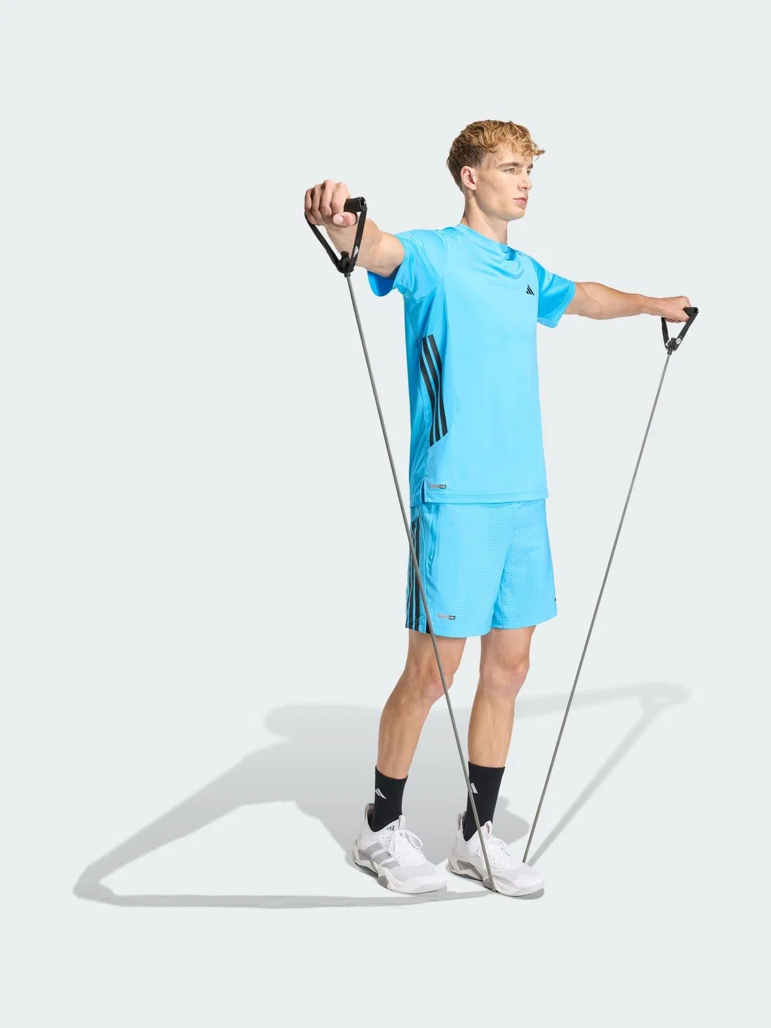 Шорты для тренировок Tech Essentials Workout 2-in-1 adidas, синие — фото 3