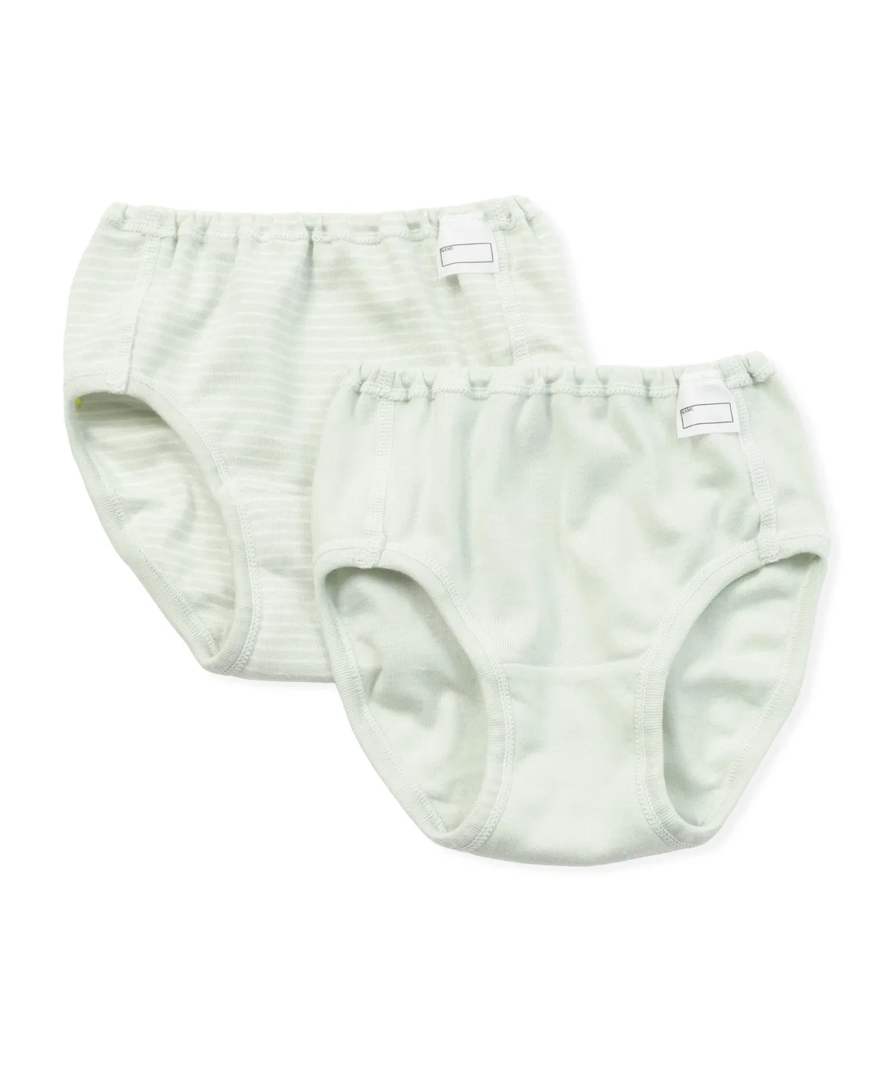 Детские трусы из футера, комплект из 2 штук MUJI, Light Green