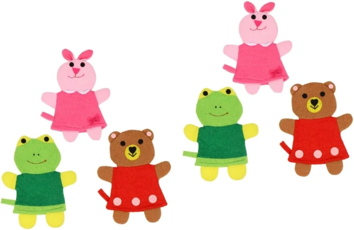 Мочалка-рукавица для душа Minkissy, 6 шт, 25x19 см, ассорти