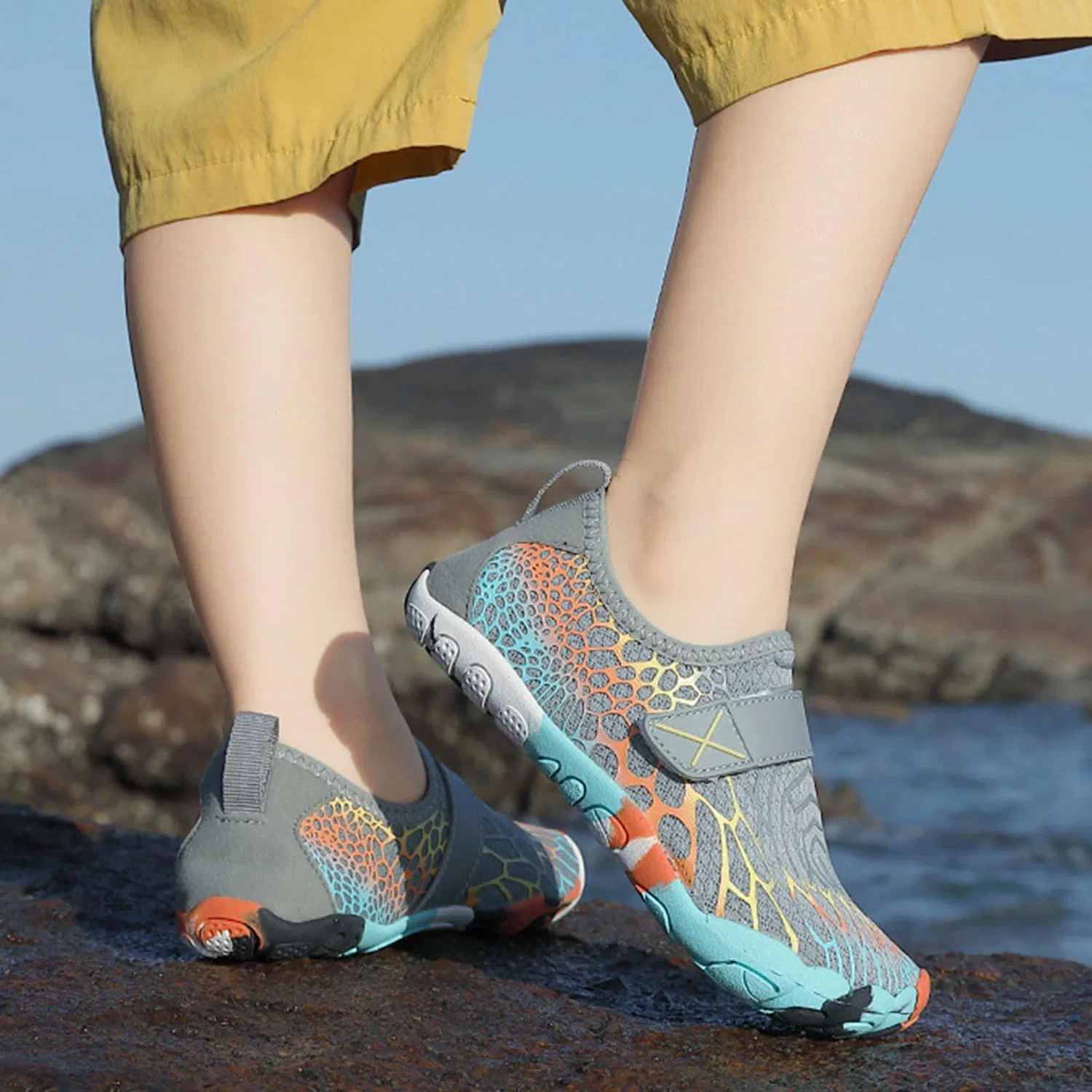Детские кроссовки для мальчиков без шнуровки Barefoot, Grigio — фото 2
