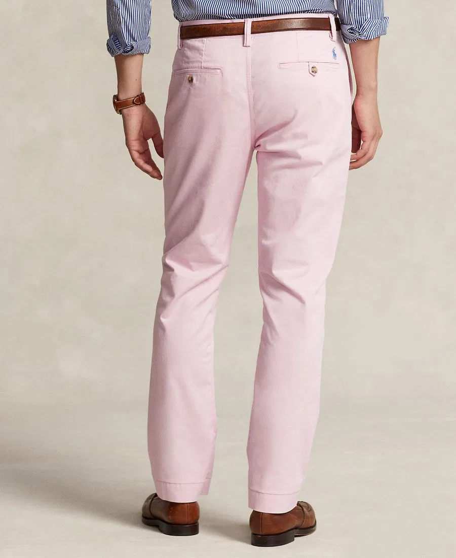 Мужские прямые чиносы из стрейч-хлопка с состаренным эффектом Polo Ralph Lauren, Carmel Pink — фото 3
