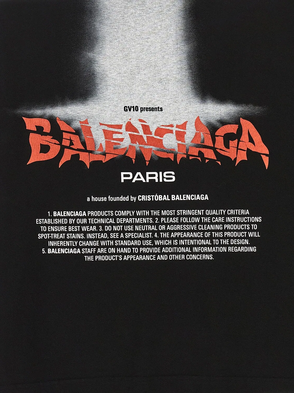 Футболка "Дверь" Balenciaga, черный — фото 4