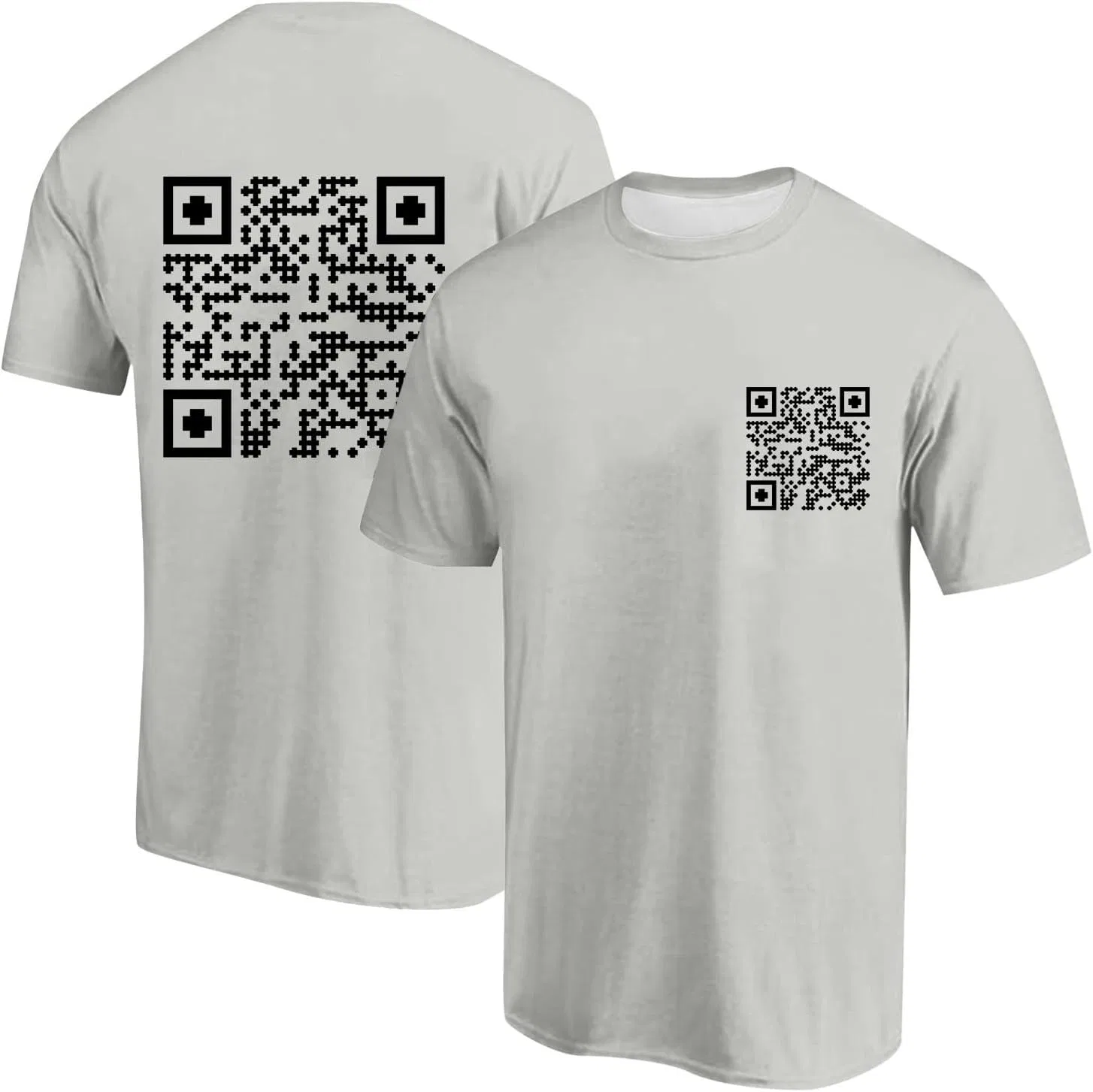 Мужская футболка с QR-кодом Regular Fit, Light Gray