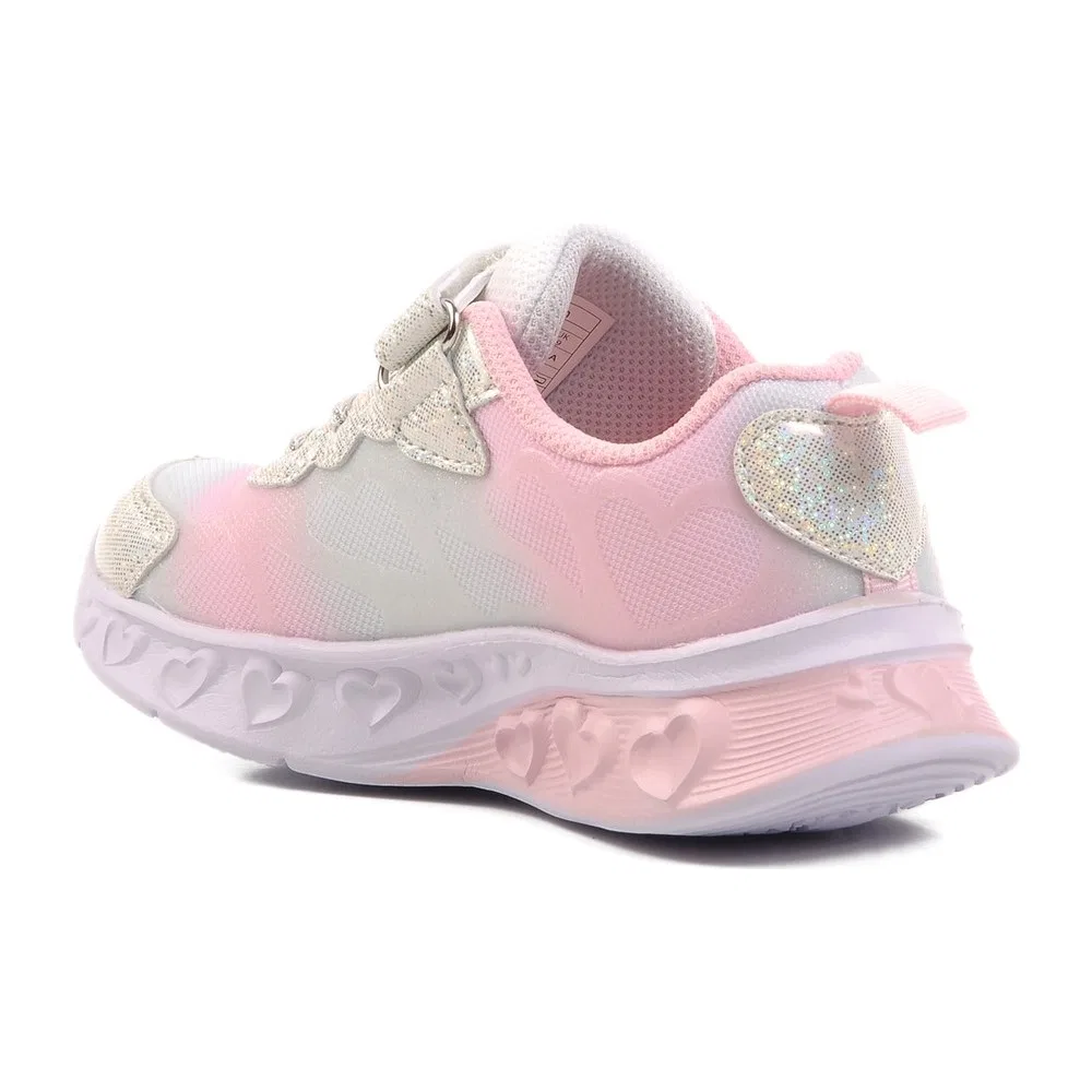 Детские спортивные кроссовки с подсветкой и липучками, Grey Powder BNI-10127 P United Colors Of Benetton — фото 4