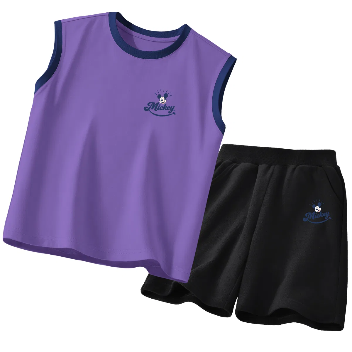 Детский спортивный костюм с круглым вырезом, Disney, Di Love Heart Yellow Purple+Dini Knot K Black — фото 4