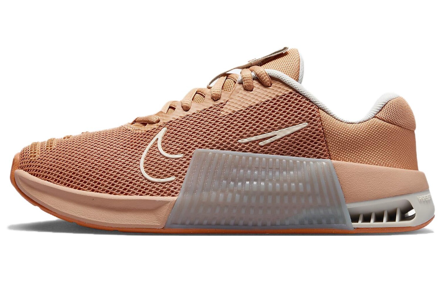 Кроссовки Nike Metcon 9 Женские, Янтарно-коричневый/Светлая кость/Зеленая слюда/Лед гуавы