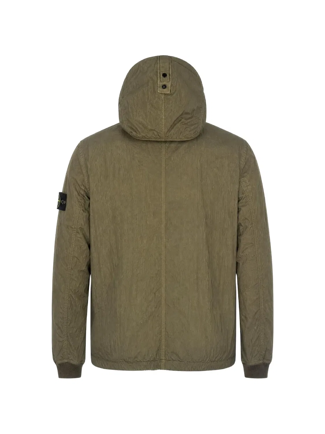 Стеганая куртка с капюшоном зеленая Stone Island, зеленый — фото 2
