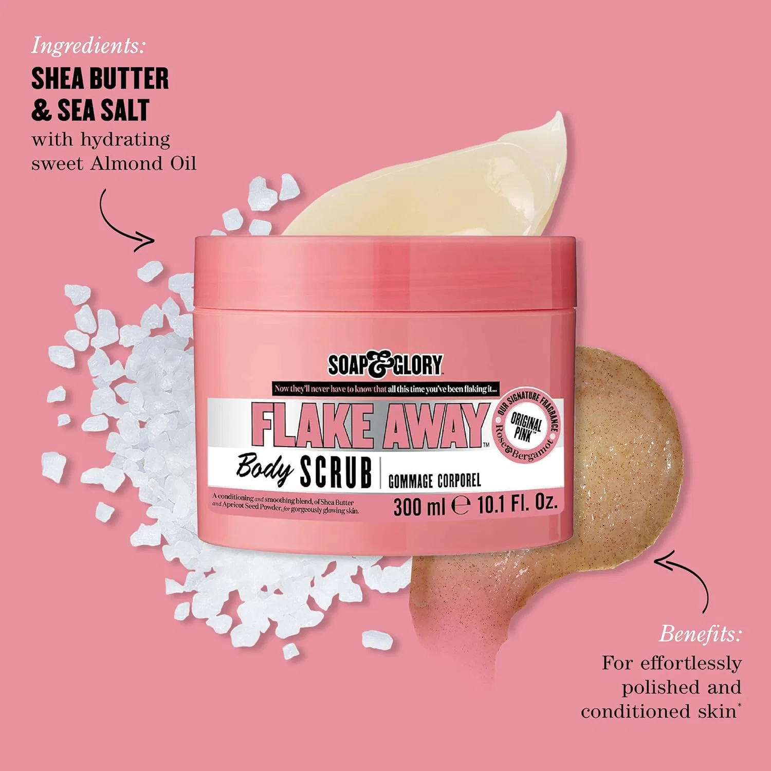 Скраб для тела Soap & Glory Flake Away, 600 мл, Shea Butter — фото 3