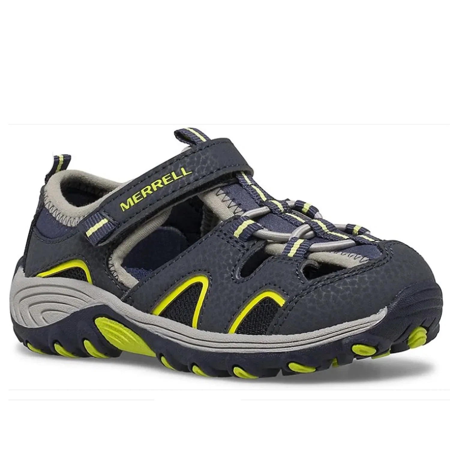 Детские сандалии для мальчиков с быстросохнущей подкладкой Hydro H2O Hiker Sandal Jr MERRELL, Navy/Lime