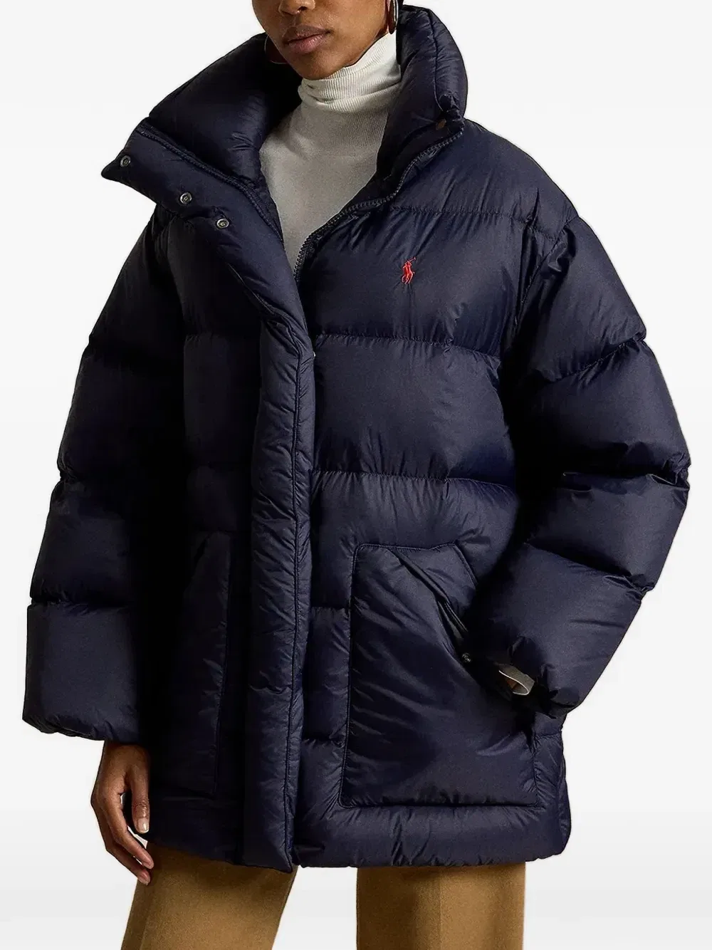 Увеличенная пуховая куртка POLO RALPH LAUREN, синий