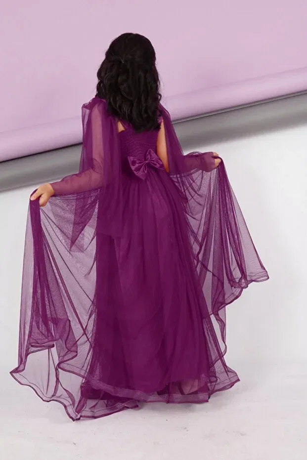 Детское платье для девочек кружевное Asortik Kids, Purple — фото 3