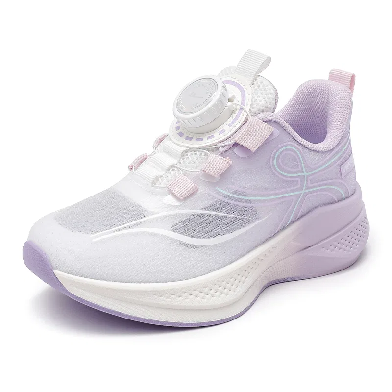 Детские кроссовки с дышащей сеткой White Purple (Unlined Mesh Breathable) WARRIOR