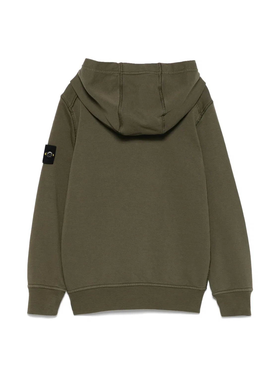 Stone Island Худи из 100% хлопка зеленого цвета — фото 3