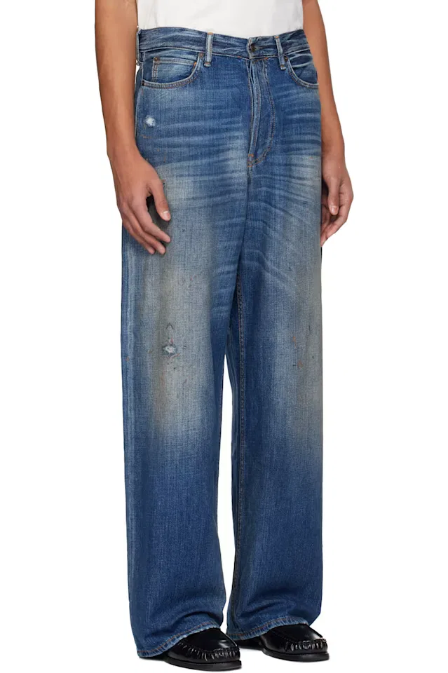 Синие джинсы свободного кроя 1981 года Acne Studios — фото 2