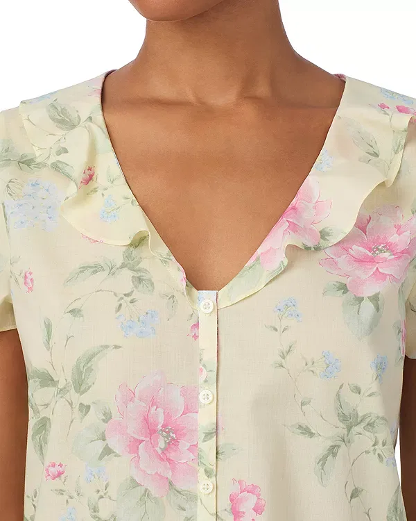 Женский комплект пижамы с цветочным принтом Ralph Lauren, Yellow Floral — фото 2
