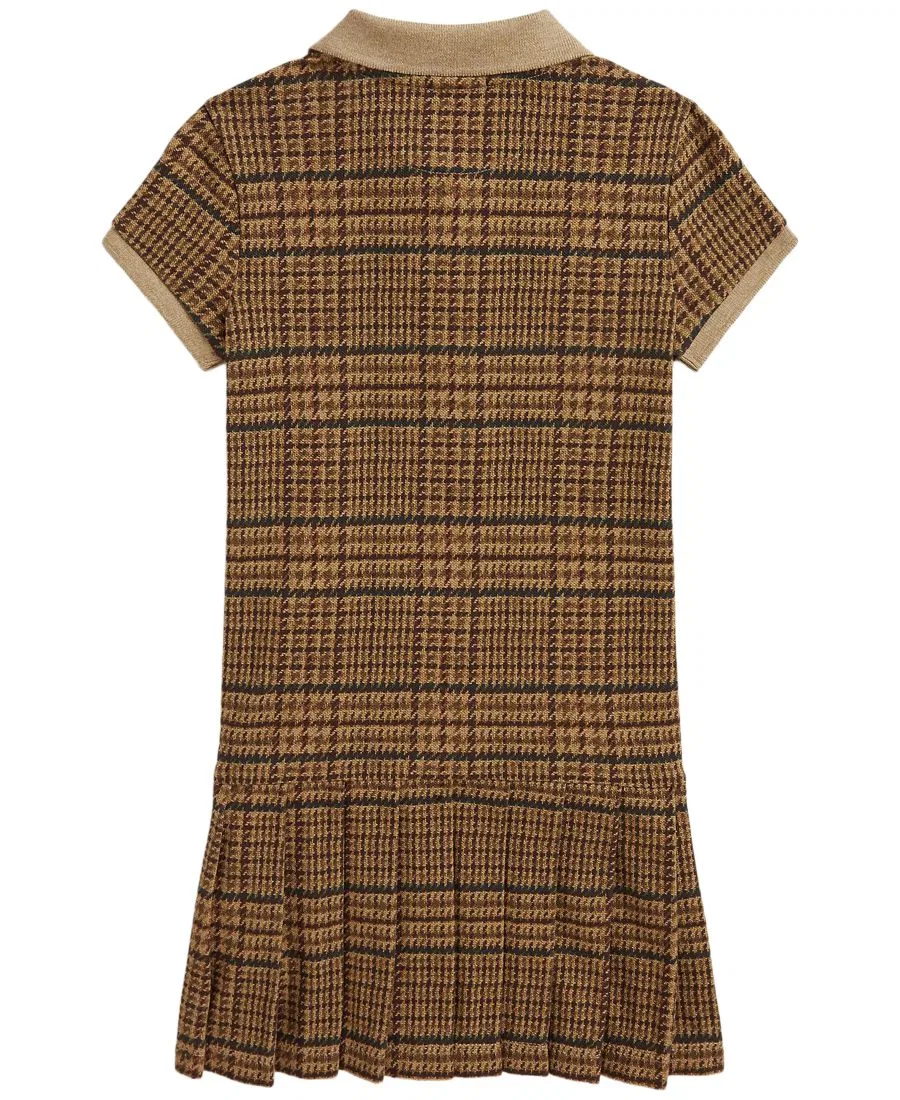 Платье-поло из твида с принтом, с коротким рукавом Polo Ralph Lauren, Glenview Tweed — фото 2