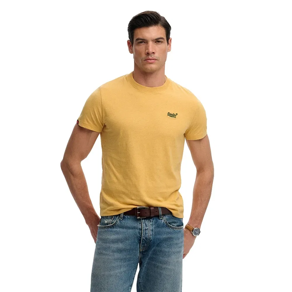 Футболка с вышивкой логотипа Superdry, желтый