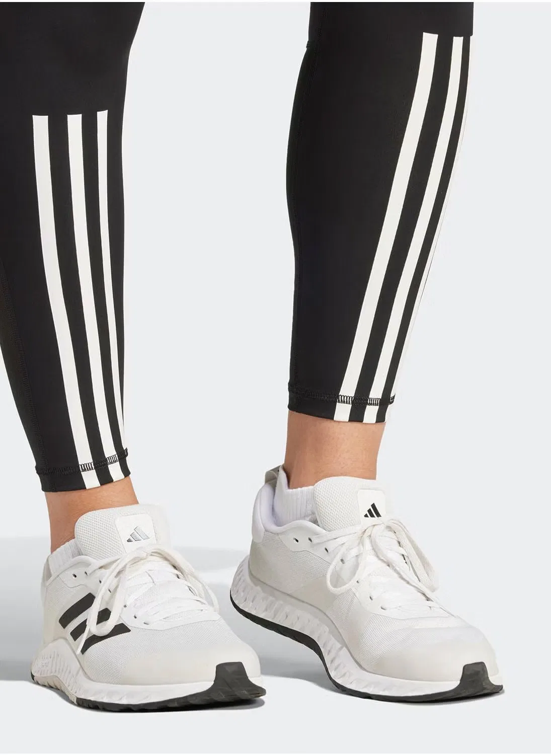 Леггинсы 7/8 с логотипом Techfit 3-Stripes Adidas, черный — фото 3