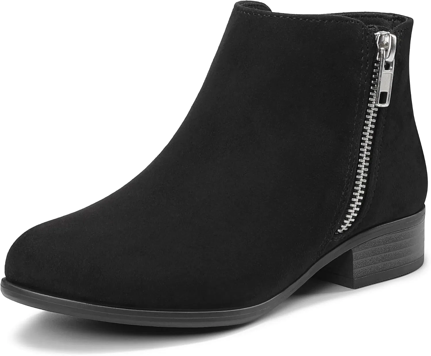 Детские ботинки для девочек с боковой молнией CCVON, Black
