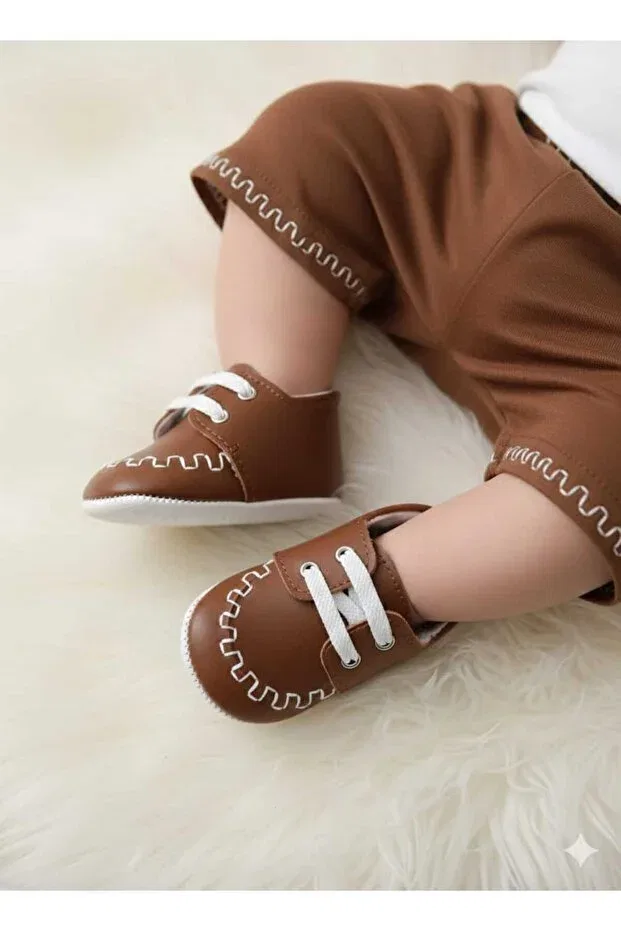 Детские ботинки для мальчиков классические на шнуровке Hira Kids Collection, Brown