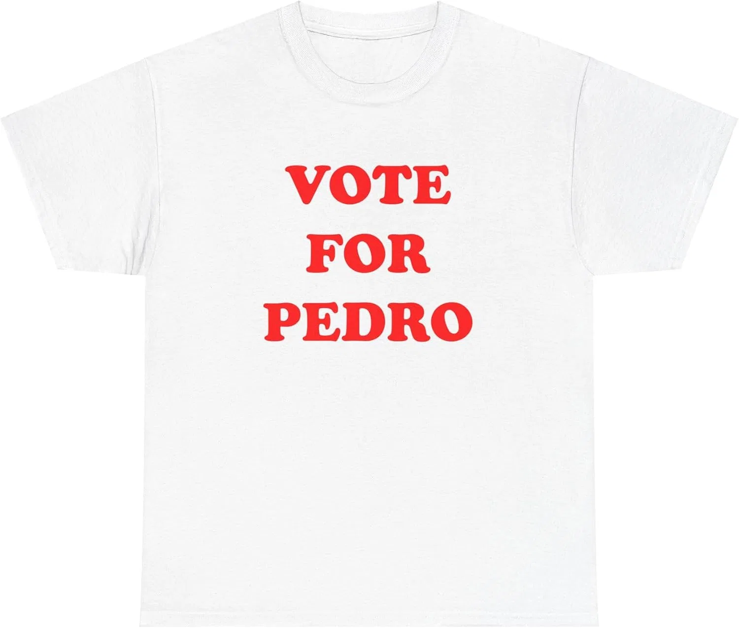 Женская футболка с принтом Vote for Pedro, белый — фото 2
