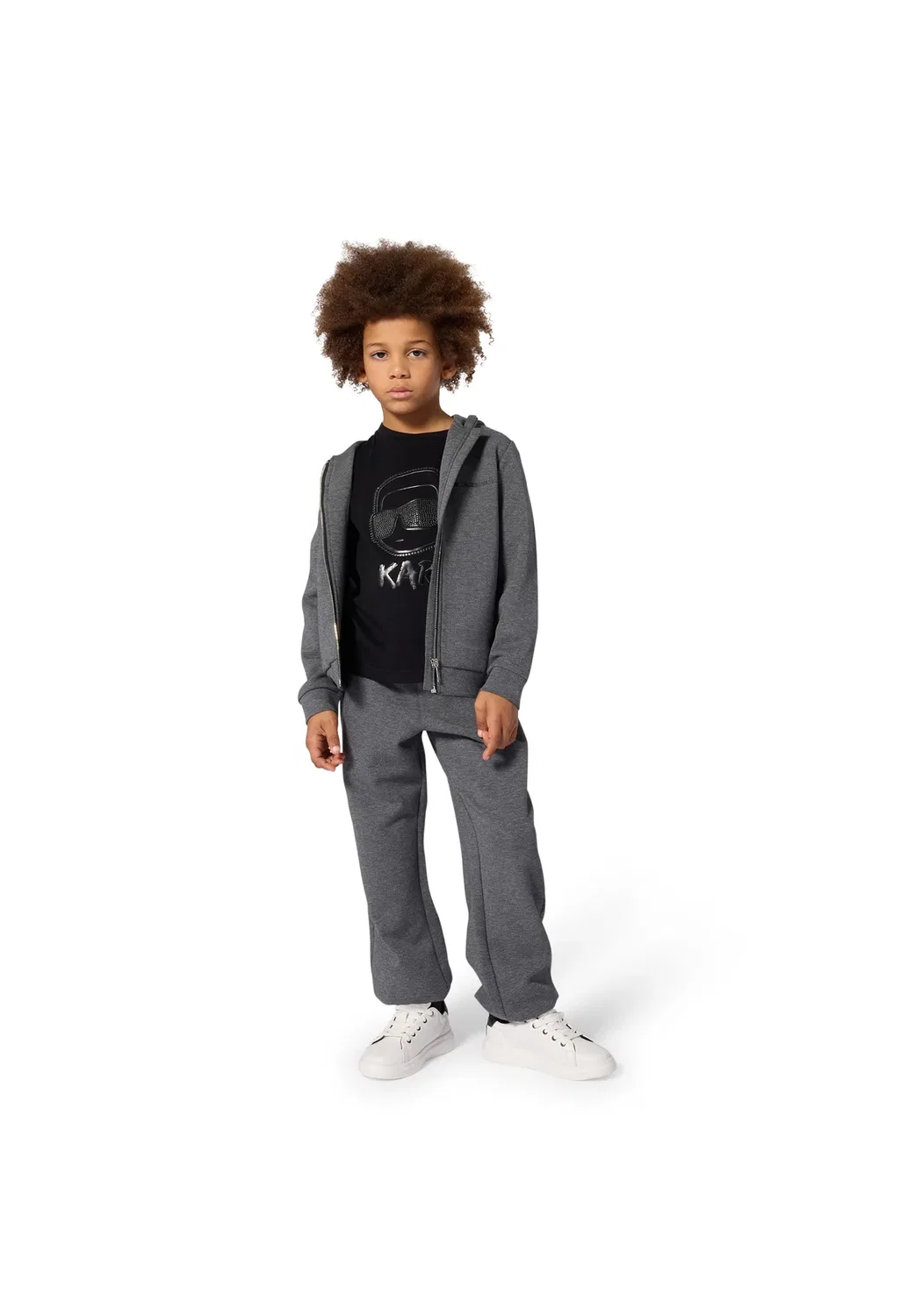 Футболка с длинным рукавом унисекс - топ с длинным рукавом Karl Lagerfeld Kids, Black