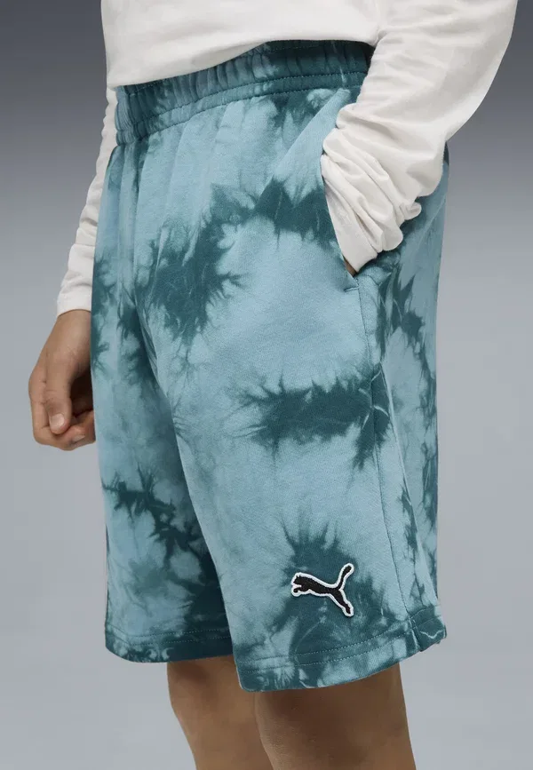 Шорты с принтом Essentials Relaxed Tie Dye Shorts Puma, Emerald Ice, изумрудный — фото 4