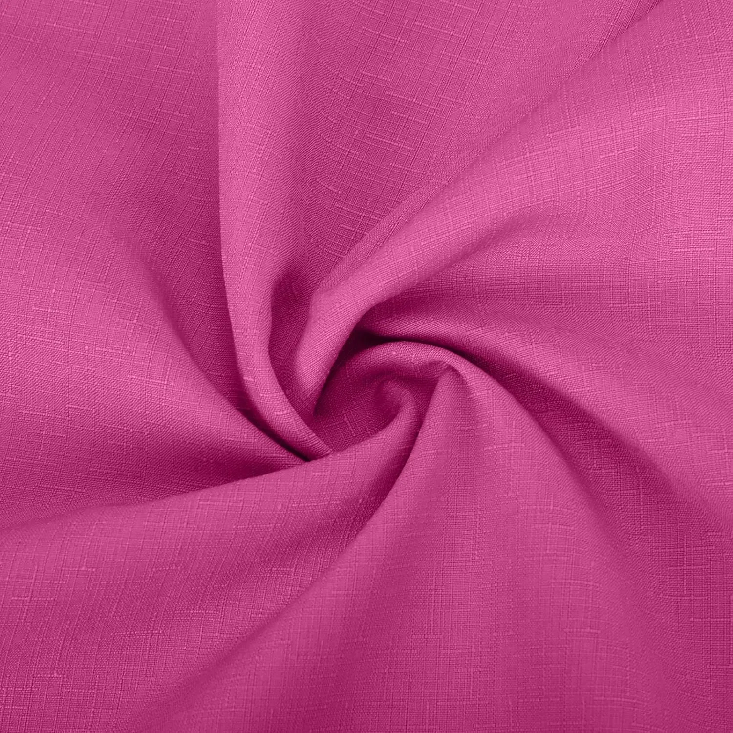 Женская свободная туника с V-вырезом из хлопка и льна, Hot Pink — фото 3