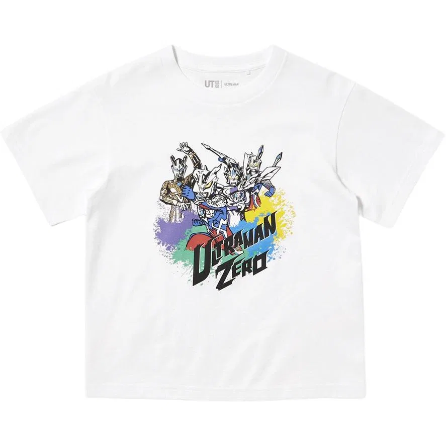 Детская футболка с принтом UNIQLO X ULTRAMAN, 00 White