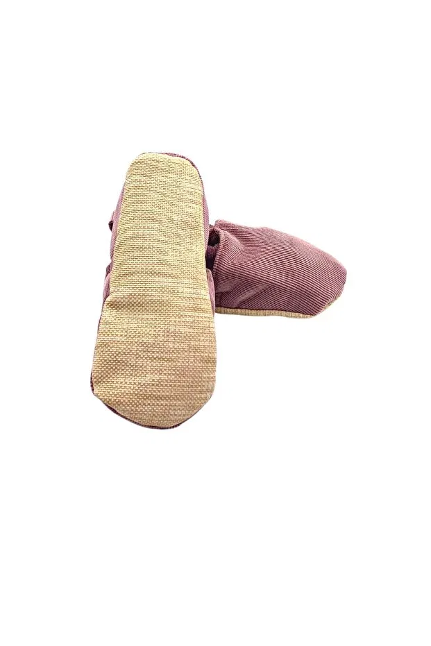 Детские пинетки для новорожденных текстильные Corduroy Cotton Non-Slip First Step Baby Booties Morgedan, Pink — фото 2