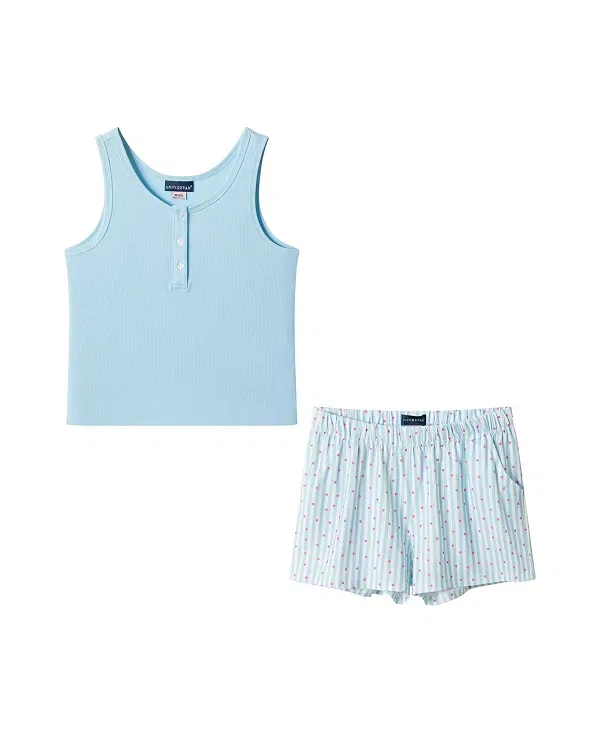 Детский комплект для девочек с принтом Tank & Baggy Short Set Andy & Evan, Multi Hearts
