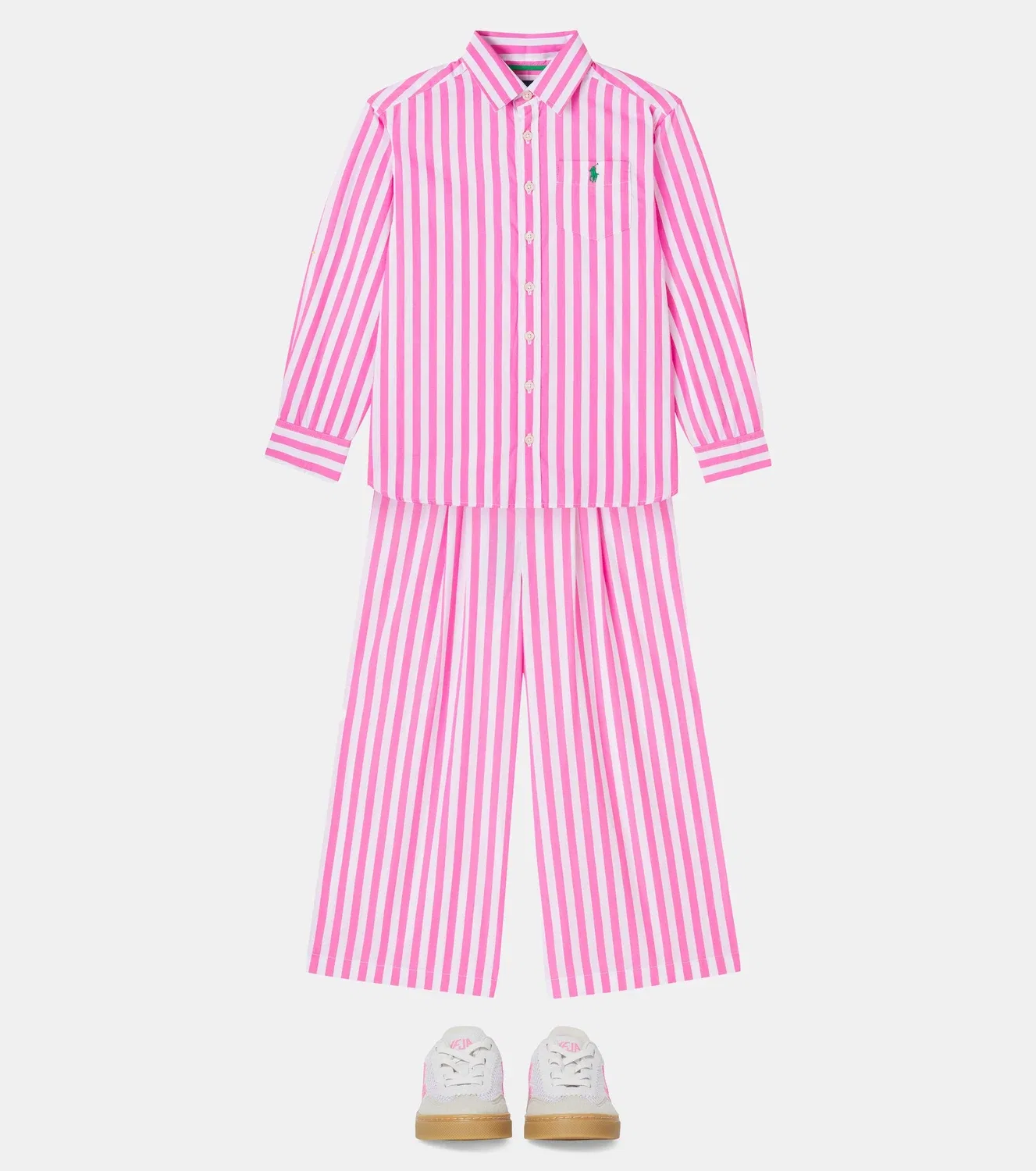 Брюки хлопковые Polo Ralph Lauren Kids, розовый — фото 2