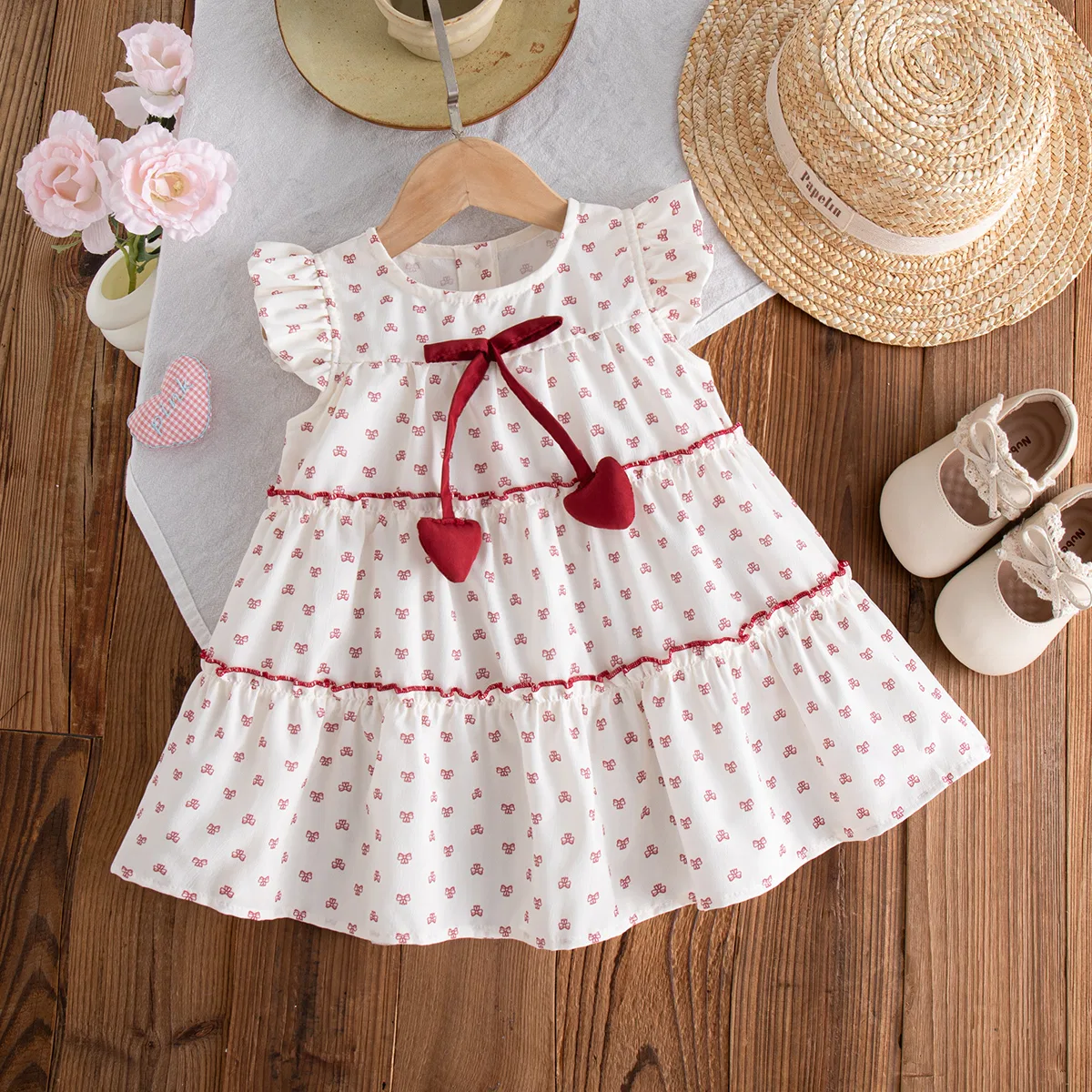 Детское платье для девочек с круглым вырезом, миди, Sky Blue YALU — фото 4