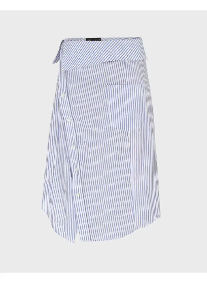 Юбка-миди с полосками Zara, синий