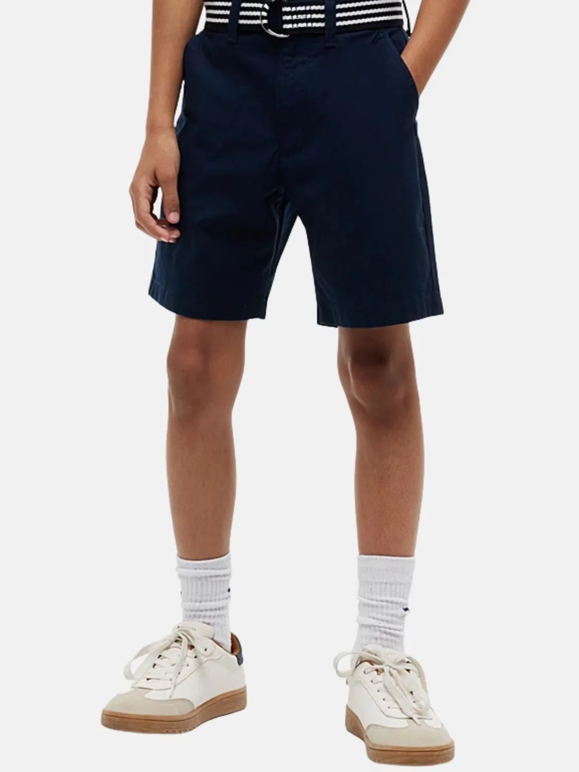 Свободные брюки мешковатый чинос BELTED короткий бермуды Tommy Hilfiger Kids, темно-синий — фото 2