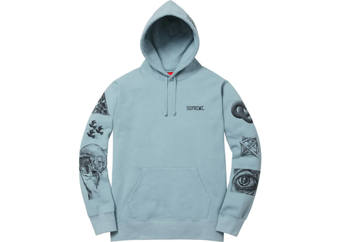 Мужской худи с принтом MC Escher Supreme, Dusty Slate