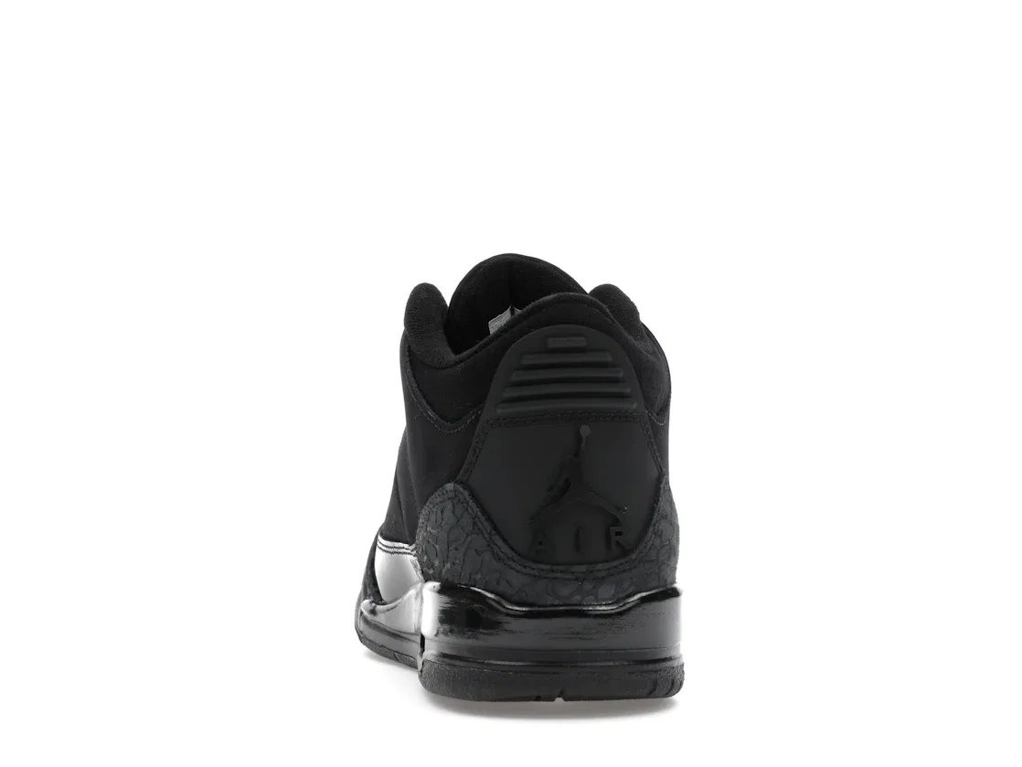 Детские кроссовки Lifestyle с монолитным дизайном Jordan 3 Retro Jordan, Black/Dark Charcoal/Black — фото 4
