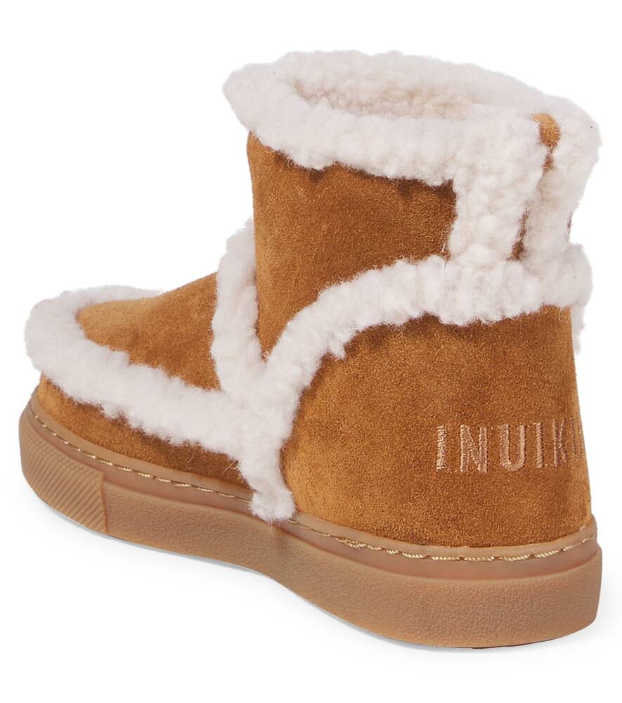 Классические замшевые ботинки по щиколотку Inuikii Kids, Brown White — фото 2