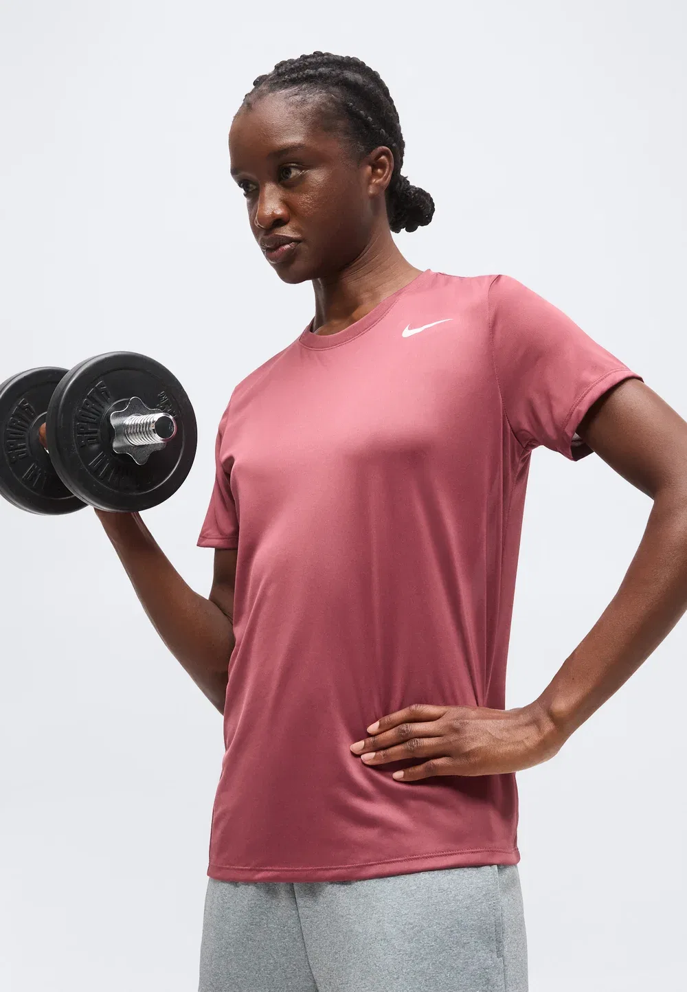 Футболка - спортивная футболка Nike Performance, Pink Smoke/White — фото 4