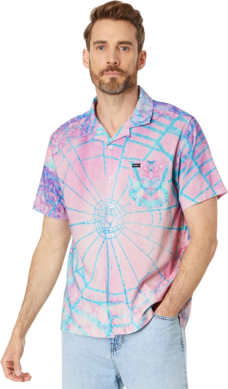 

Рубашка RVCA Sussingham II Short Sleeve Woven, розовый