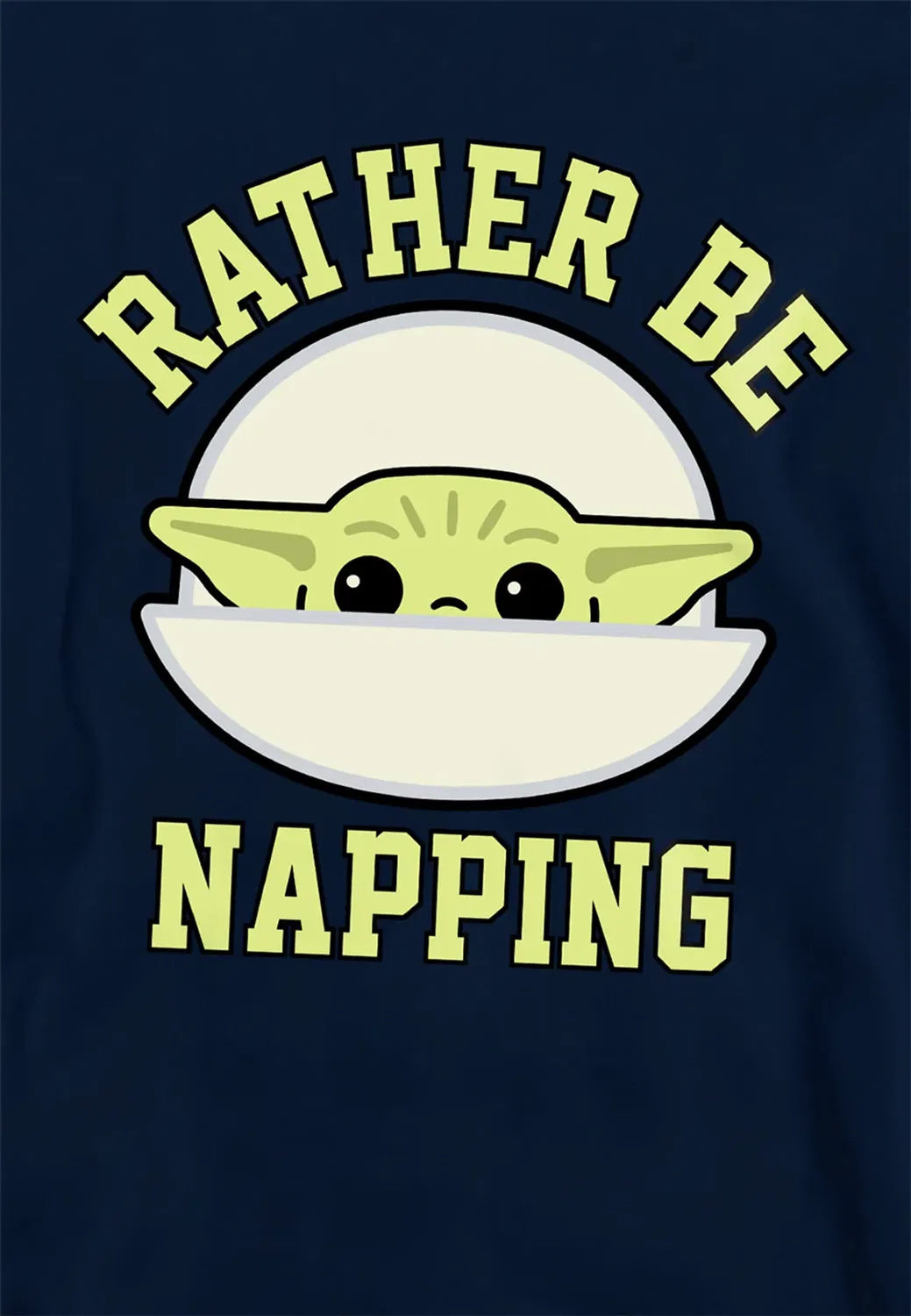 Детский худи с принтом Grogu Napping Pod Star Wars - The Mandalorian, Navy — фото 2