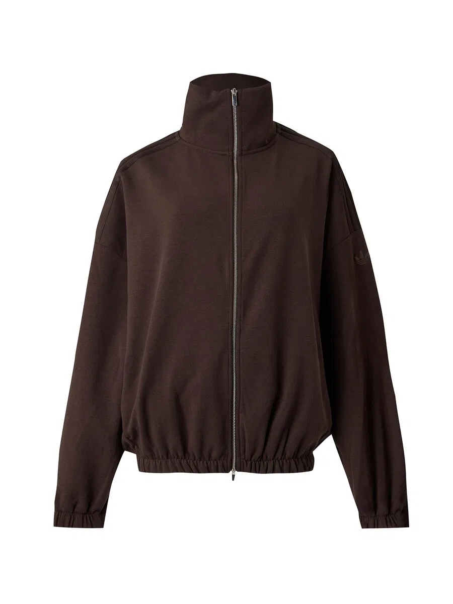Толстовка на молнии ADIDAS ORIGINALS 'Full Zip Sweatshirt Long' в шоколадном цвете