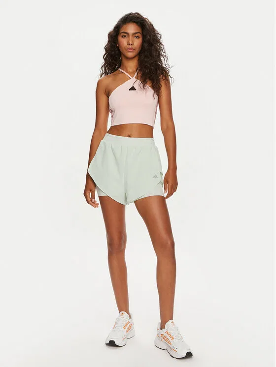 Топ slim fit Tiro Cut 3-Stripes Summer Adidas, розовый — фото 2
